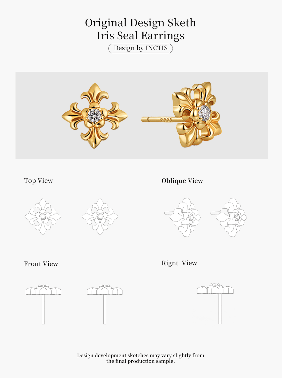 IRIS SEAL EARRINGS