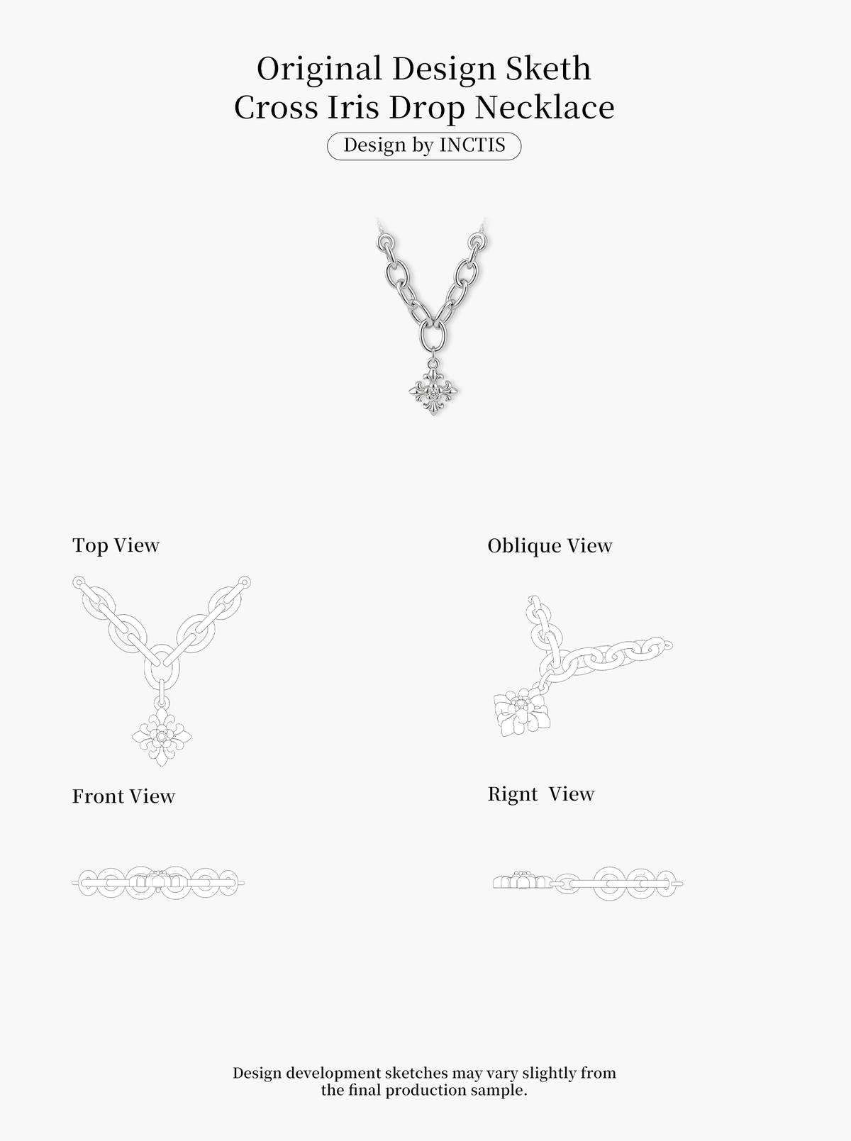 CROSS IRIS DROP NECKLACE