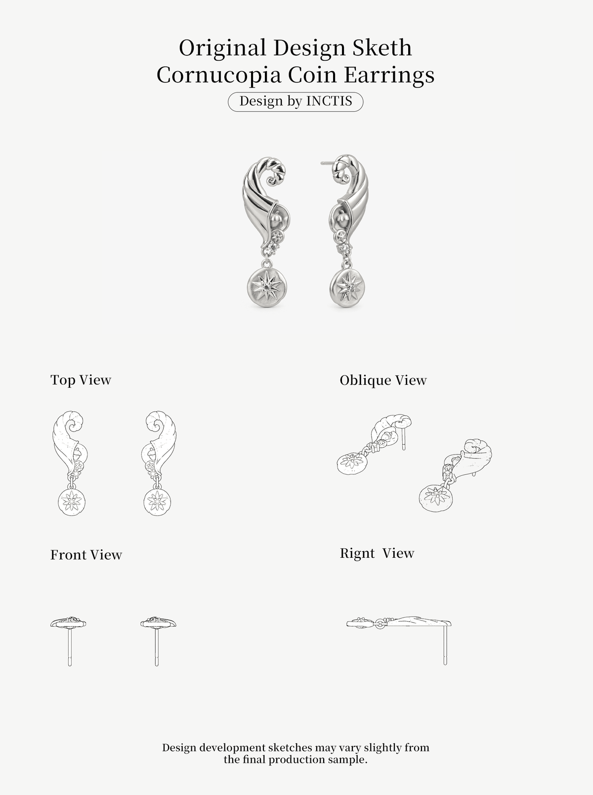 CORNUCOPIA BOUCLES D'OREILLES À PIÈCES