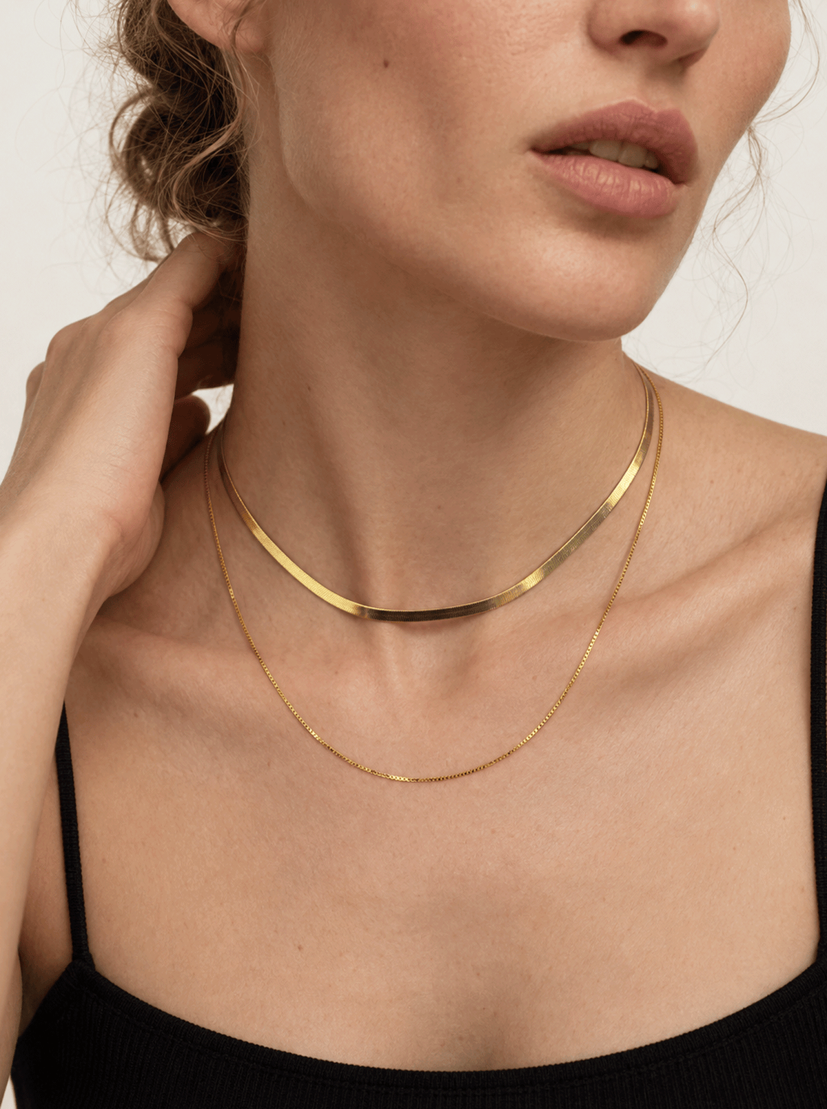 FLAT SNAKE CHAIN NECKLACE