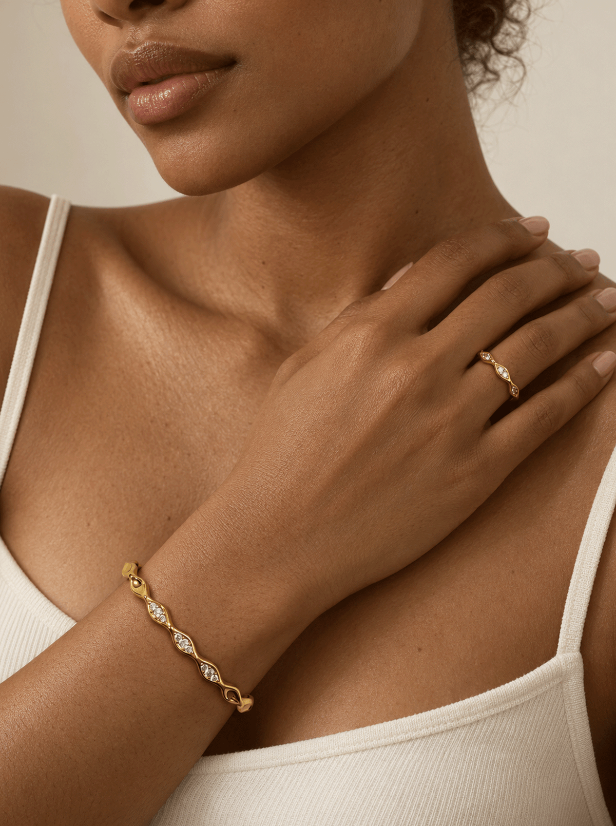 TIDAL DIAMOND WAVE CUFF