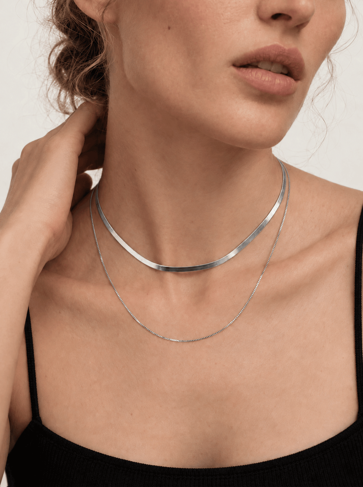 FLAT SNAKE CHAIN NECKLACE